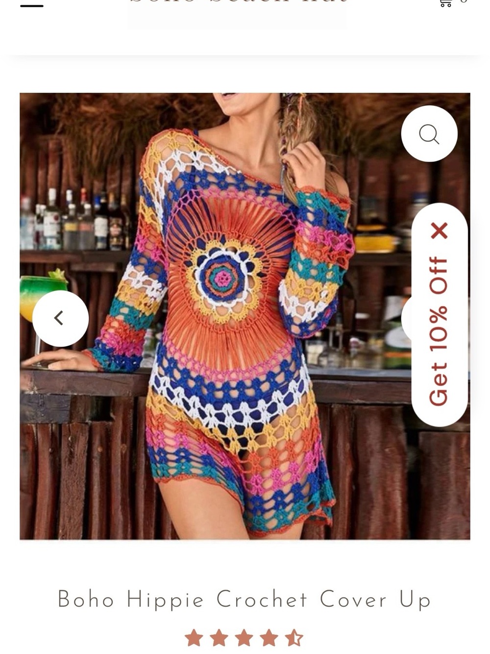 VENUS Multicolor Boho Crochet Cover-Up
